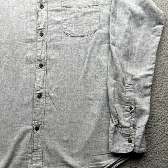 J Crew Brushed Twill Long Sleeve Button Down Shirt Mens Large Slim Gray BJ446 - Picture 6 of 12